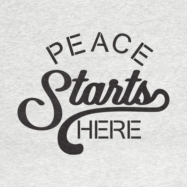 'Peace Starts Here' Radical Kindness Anti Bullying Shirt by ourwackyhome